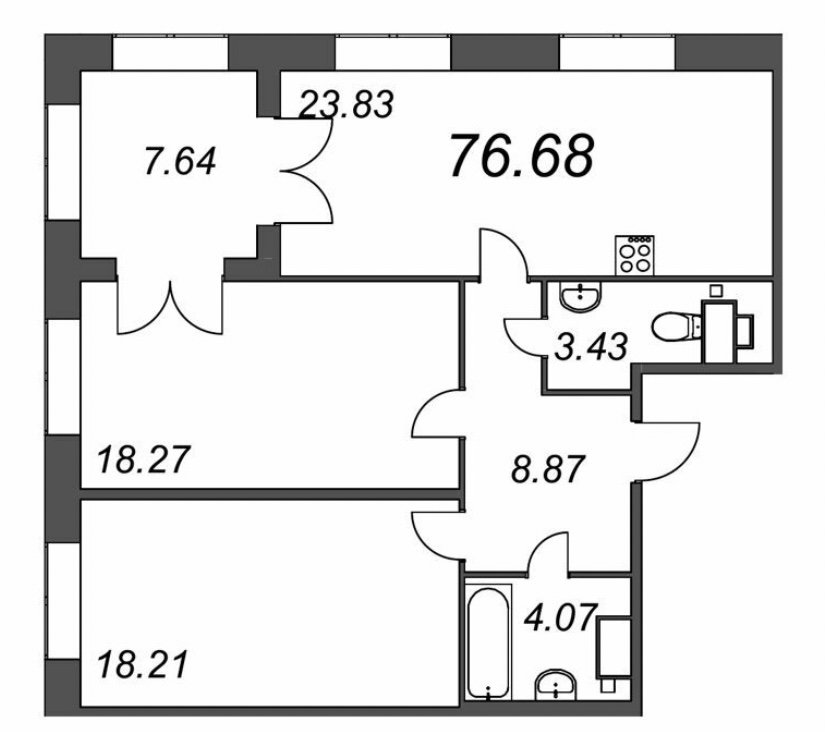 Продажа 2-комнатной квартиры, Санкт-Петербург, Петровский просп.,  д 28