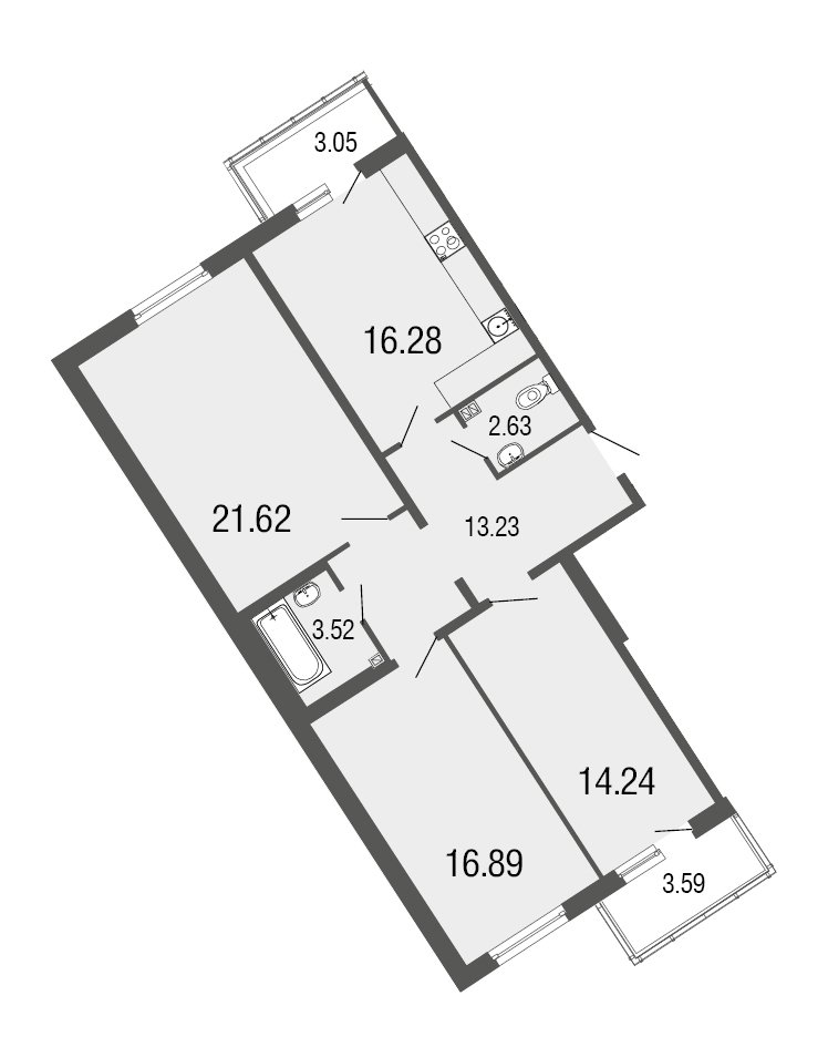 Продажа 3-комнатной квартиры, Мистолово, Горная ул.,  д 25