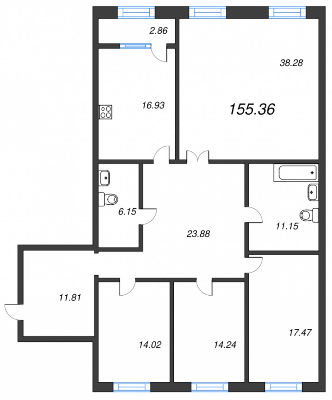 Продажа 4-комнатной квартиры, Санкт-Петербург, Петровский просп.,  д 11