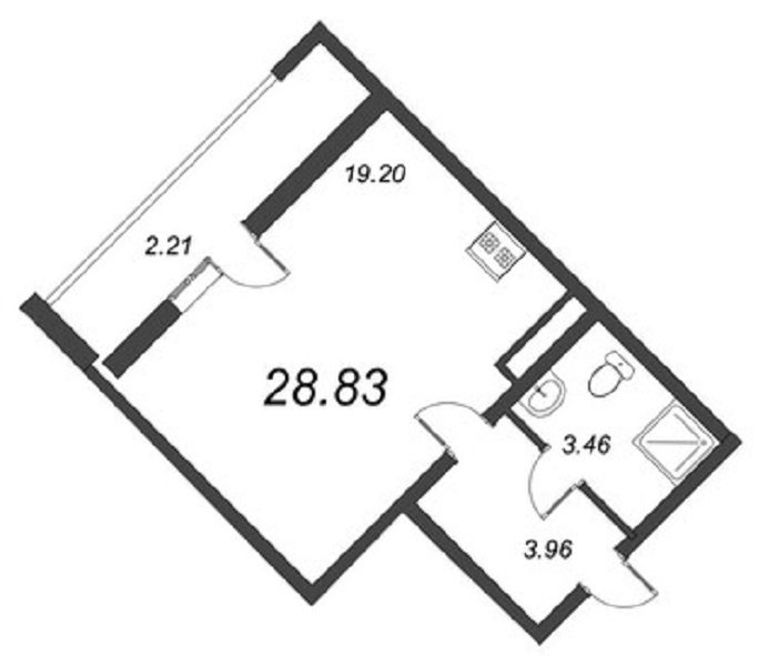Продажа 1-комнатной квартиры, Кудрово, Европейский просп.,  д 22