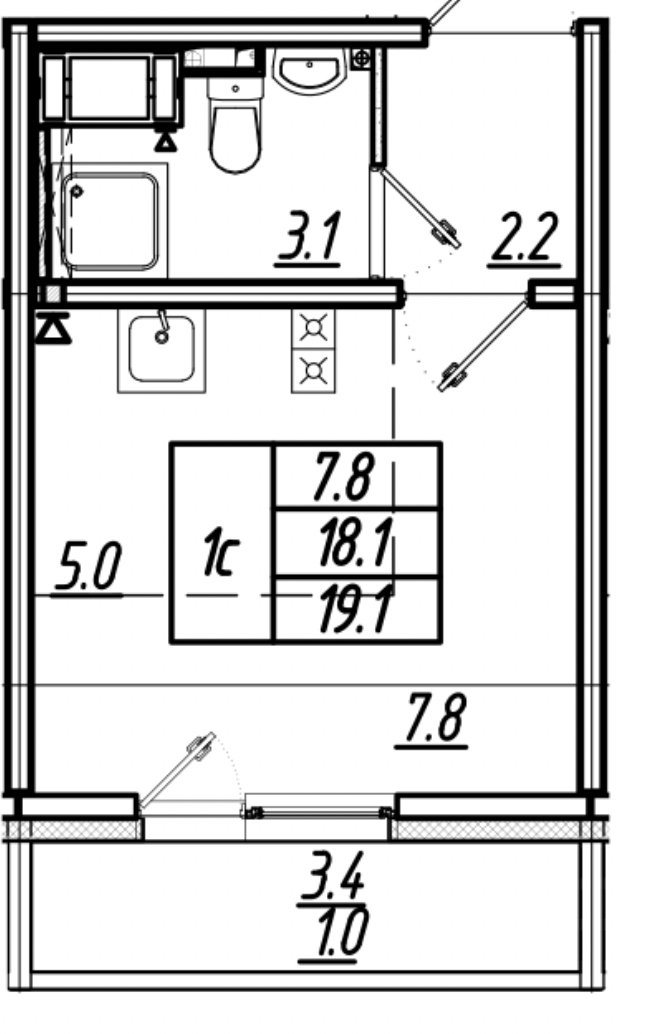 Продажа 1-комнатной квартиры, Санкт-Петербург, Чарушинская ул.,  д 26