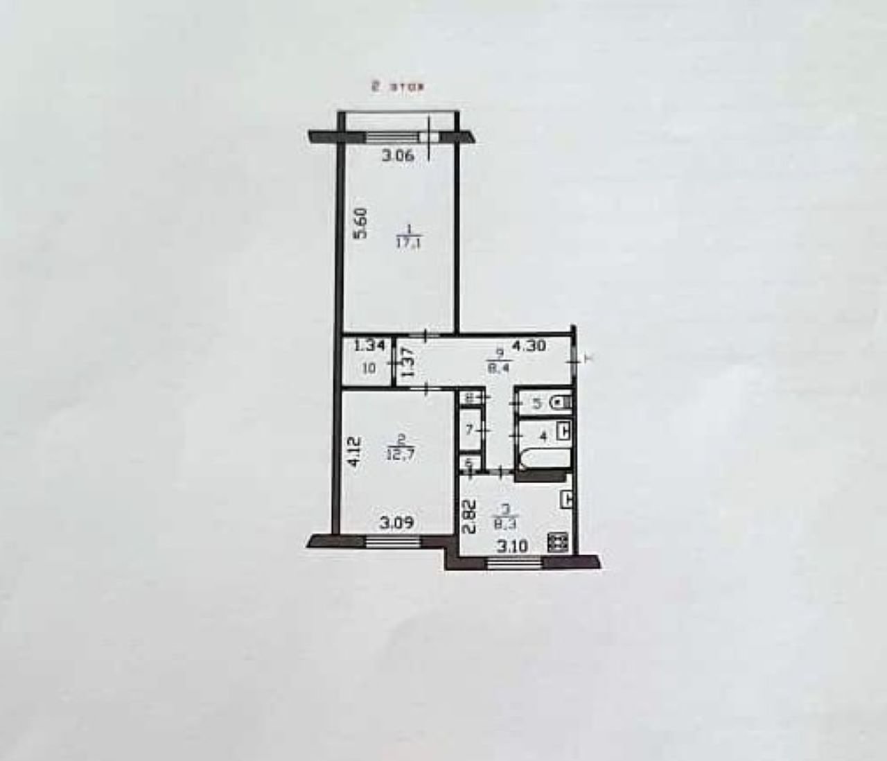 Купить 2-к. квартиру площадью 53.7 кв.м в Выборгский район Ленинградская  область (№322150)