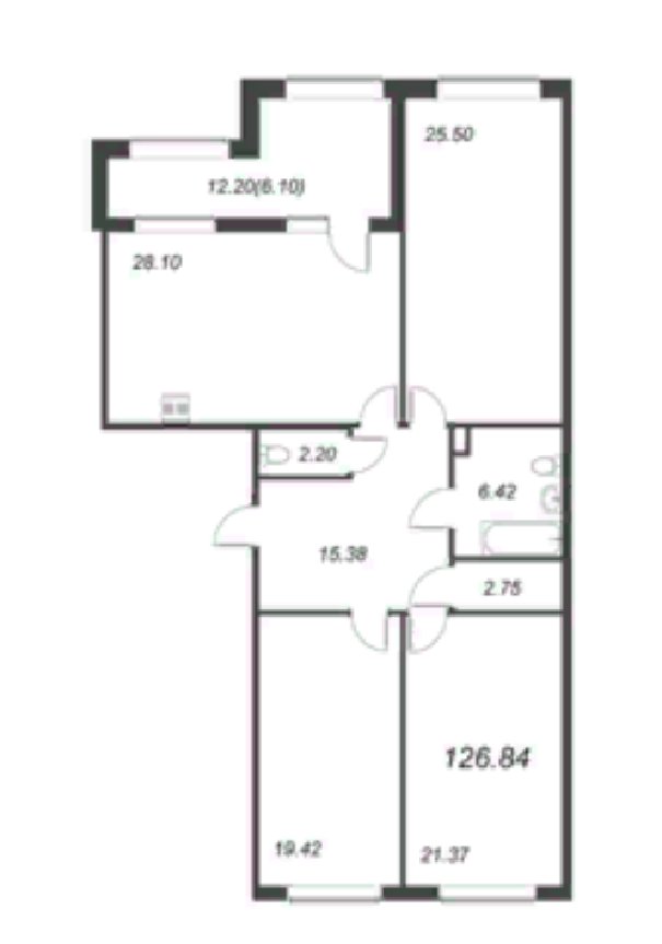 Продажа 3-комнатной квартиры, Санкт-Петербург, Петровский просп.,  д 22