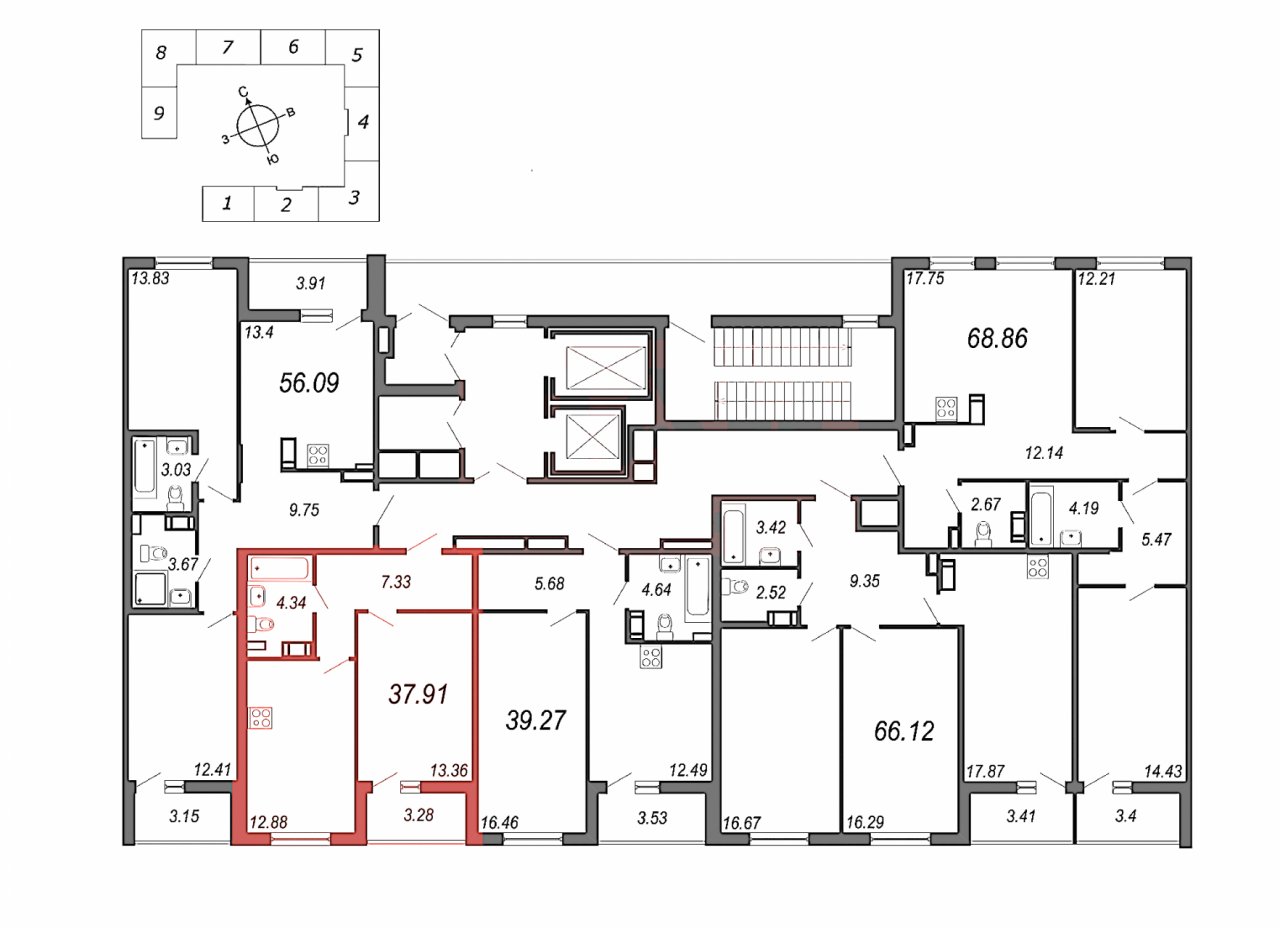 Продажа 1-комнатной квартиры, Санкт-Петербург, Белоостровская ул.,  д 12