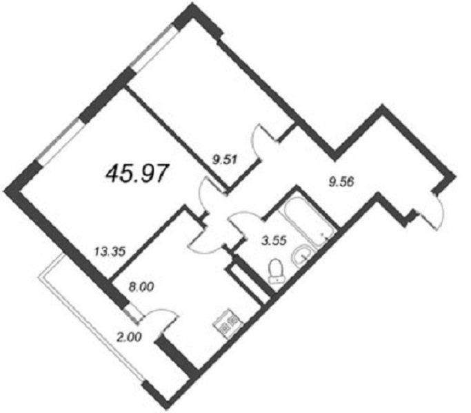 Продажа 2-комнатной квартиры, Кудрово, Европейский просп.,  д 22