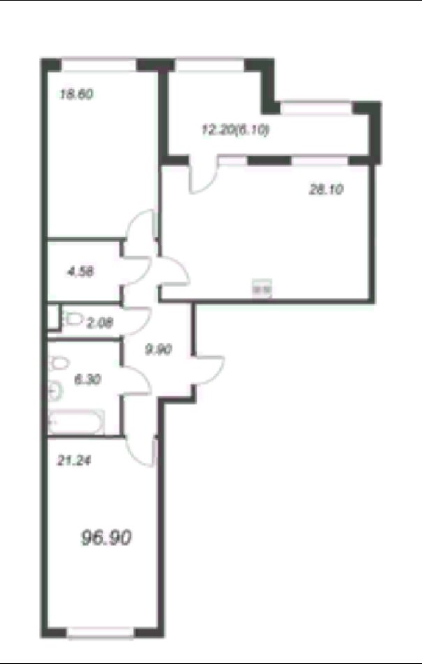 Продажа 2-комнатной квартиры, Санкт-Петербург, Петровский просп.,  д 22