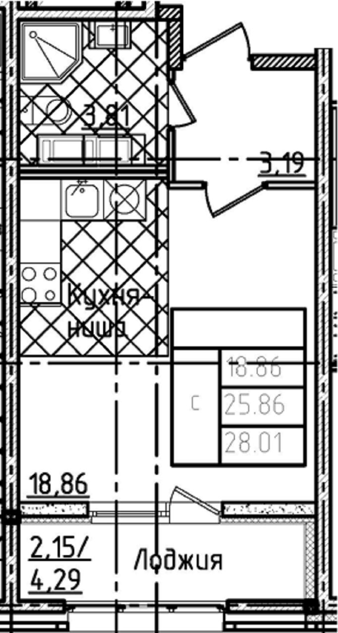 Продажа 1-комнатной квартиры, Санкт-Петербург, Полюстровский просп.,  д 75