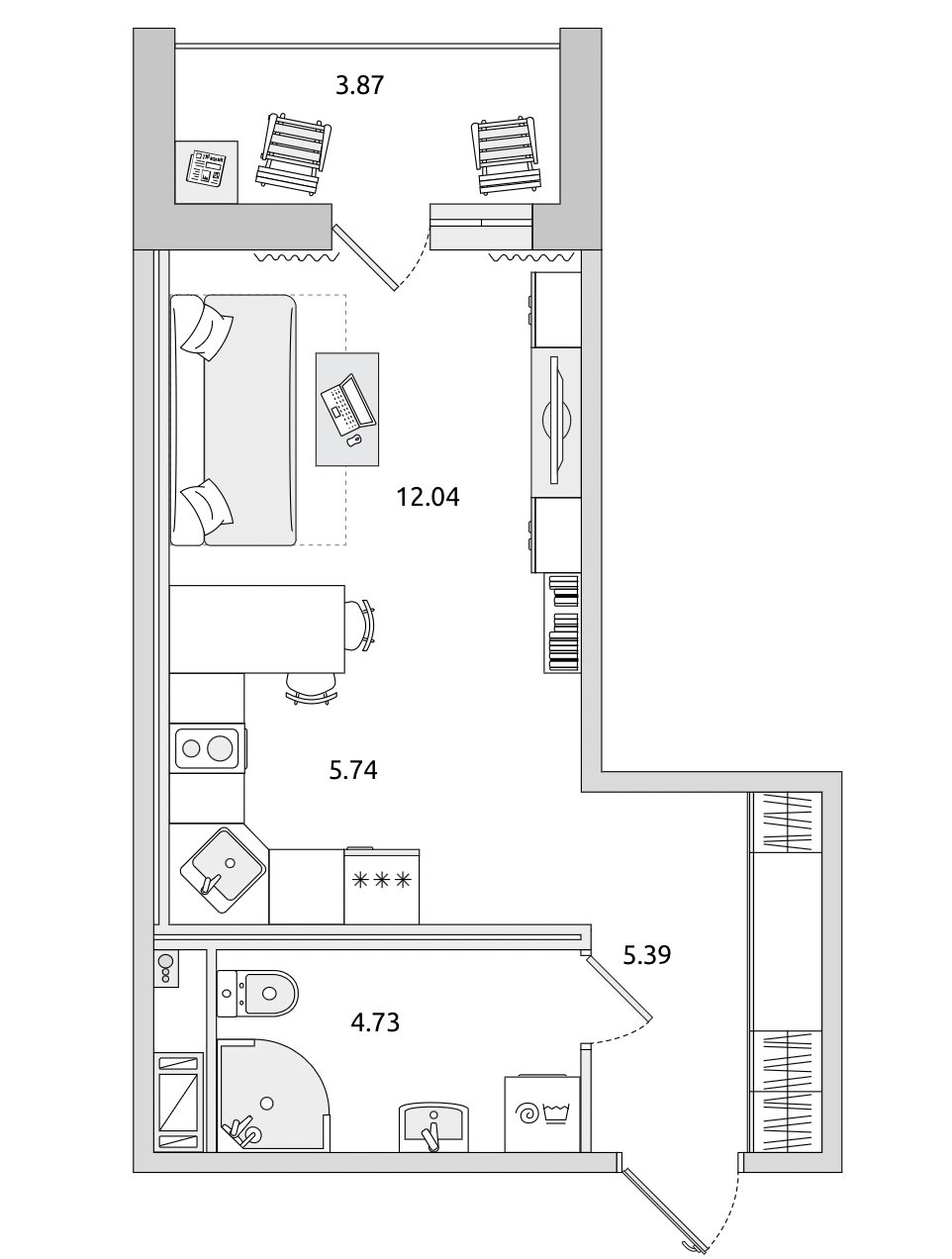 Продажа 1-комнатной квартиры, Санкт-Петербург, Вазаский пер.,  д 3