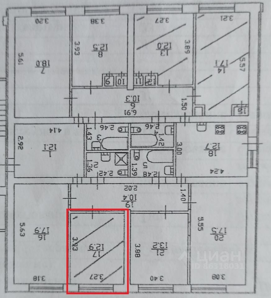 Продажа комнаты, 13м <sup>2</sup>, Санкт-Петербург, Партизана Германа ул.,  д 37