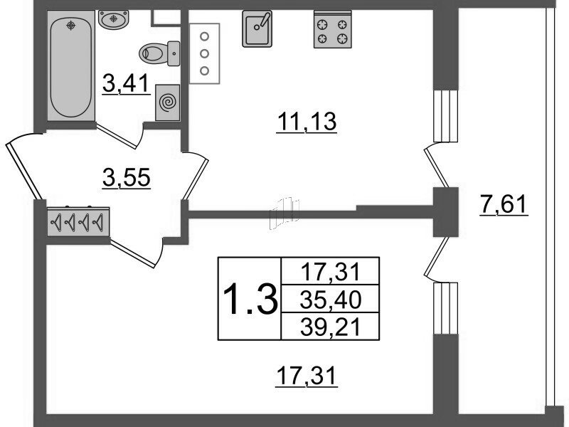 Продажа 1-комнатной квартиры, Санкт-Петербург, Буденного просп.,  д 23