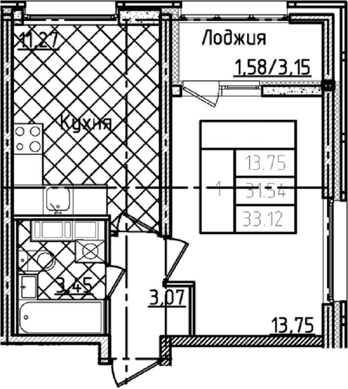 Продажа 1-комнатной квартиры, Санкт-Петербург, Полюстровский просп.,  д 75