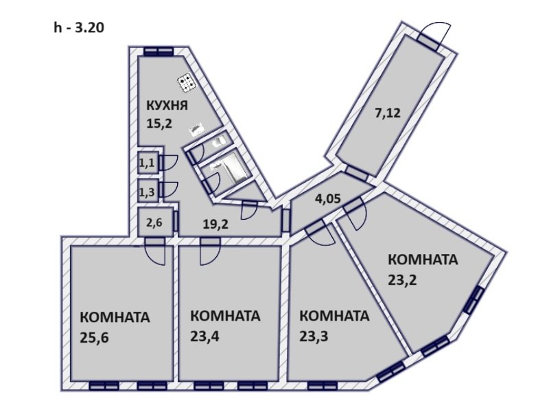 Продажа 4-комнатной квартиры, Санкт-Петербург, Казанская ул.,  д 45