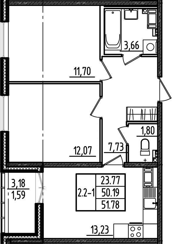 Продажа 2-комнатной квартиры, Янино-1, Тюльпанов ул.,  д 1