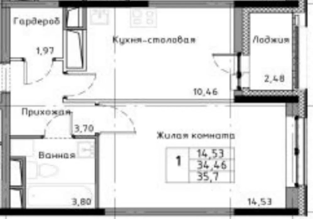 Продажа 1-комнатной квартиры, Санкт-Петербург, Планерная ул.,  д 95