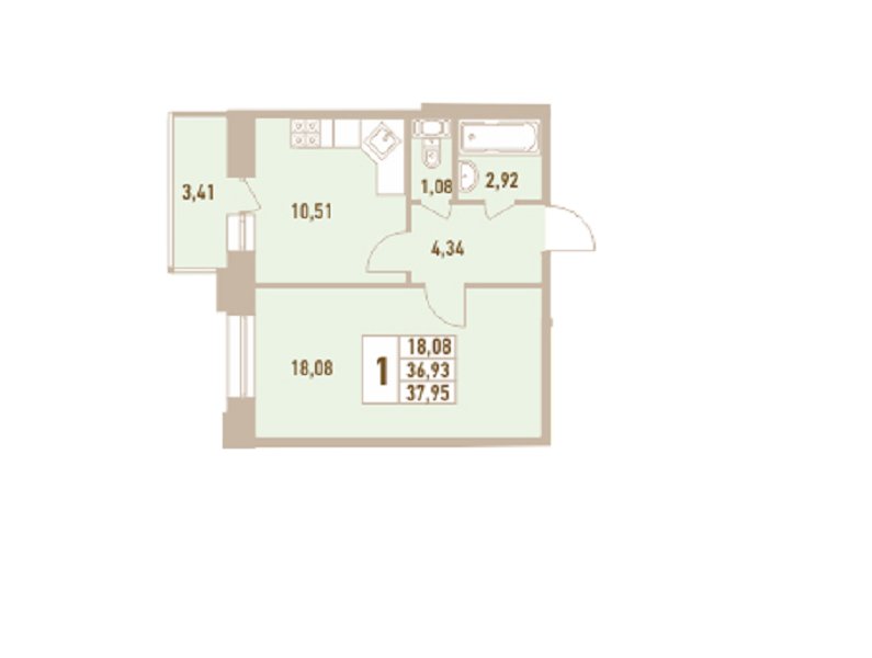 Продажа 1-комнатной квартиры, Санкт-Петербург, Александра Матросова ул.,  д 8