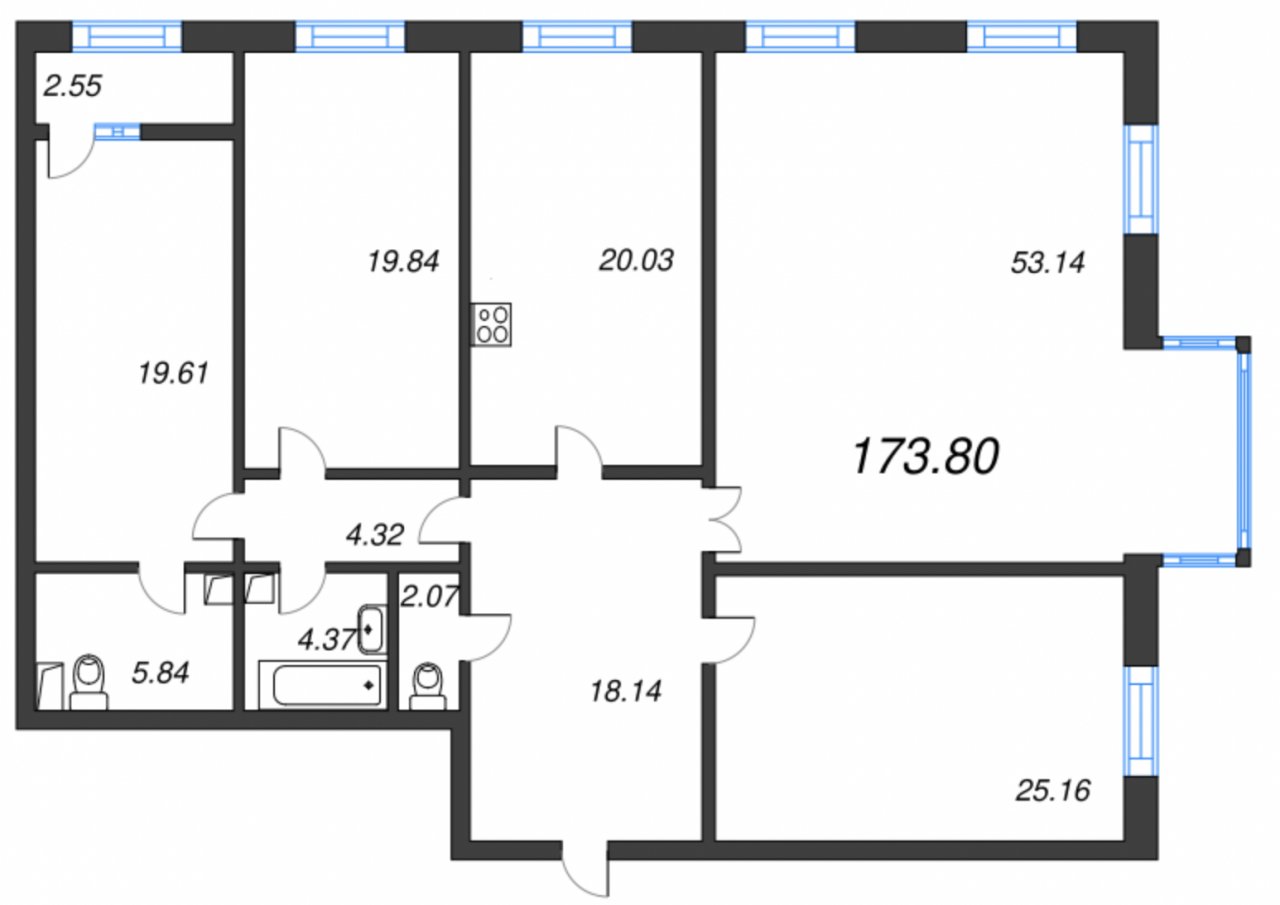 Продажа 4-комнатной квартиры, Санкт-Петербург, Петровский просп.,  д 11