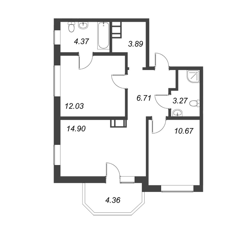 Продажа 2-комнатной квартиры, Мурино, Шоссе в Лаврики ул.,  д 72