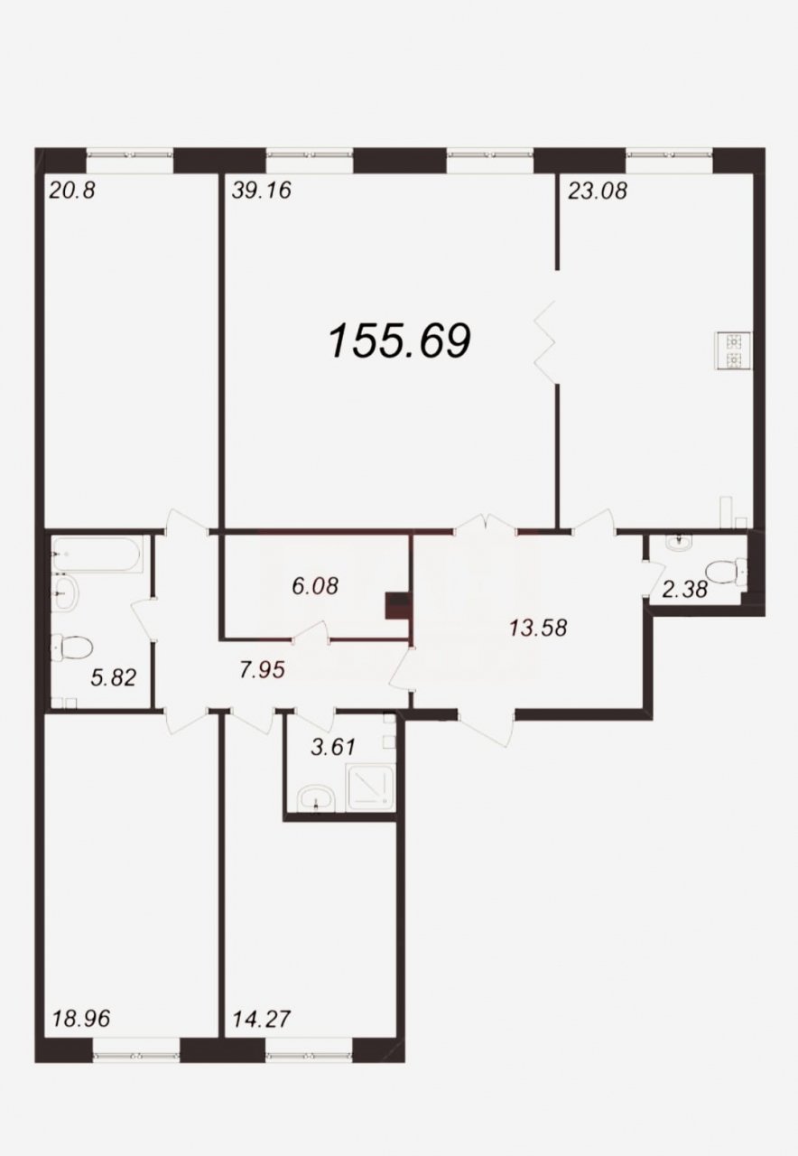 Продажа 4-комнатной квартиры, Санкт-Петербург, Петровский просп.,  д 11