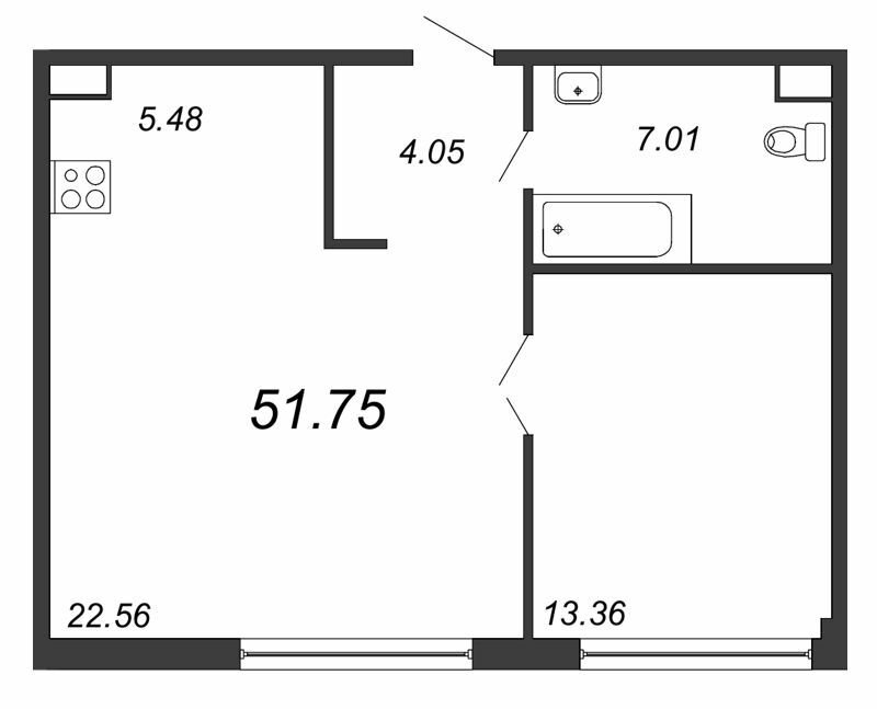 Продажа 1-комнатной квартиры, Санкт-Петербург, 20-я линия В.О.,  д 5