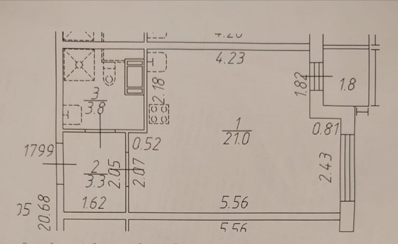 Продажа 1-комнатной квартиры, Санкт-Петербург, Верхне-Каменская ул.,  д 11