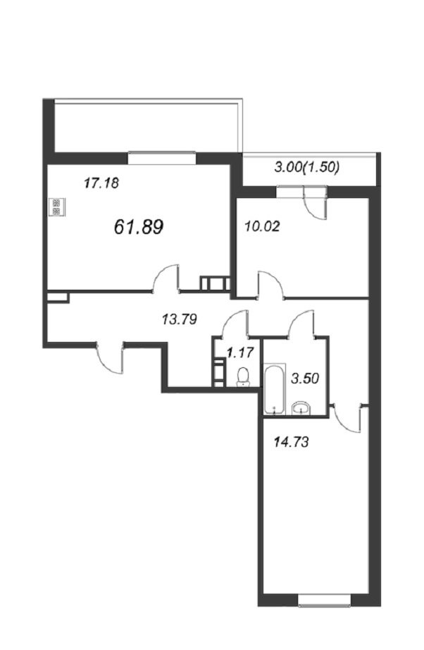 Продажа 2-комнатной квартиры, Санкт-Петербург, Заневский просп.,  д 42