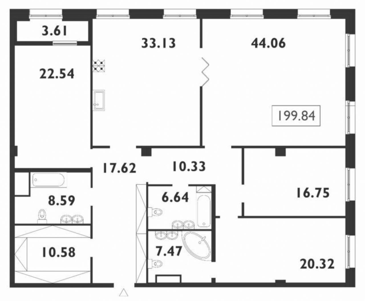 Продажа 4-комнатной квартиры, Санкт-Петербург, Петровский просп.,  д 11