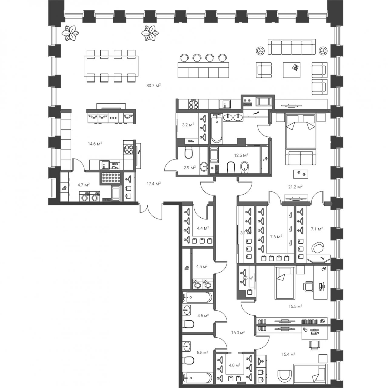 Продажа 3-комнатной квартиры, Санкт-Петербург, Академика Лихачёва аллея,  д 7