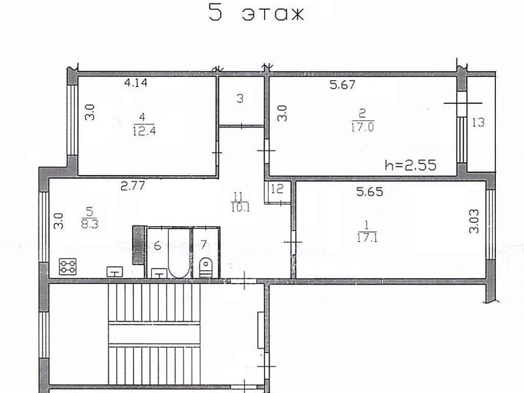 Продажа 3-комнатной квартиры, Приозерск, Гастелло ул.,  д 2