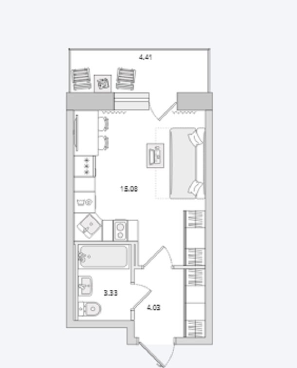 Продажа 1-комнатной квартиры, Санкт-Петербург, Русановская ул.,  д 28