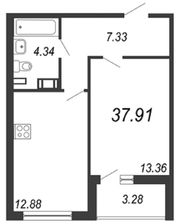 Продажа 1-комнатной квартиры, Санкт-Петербург, Красногвардейский пер.,  д 8