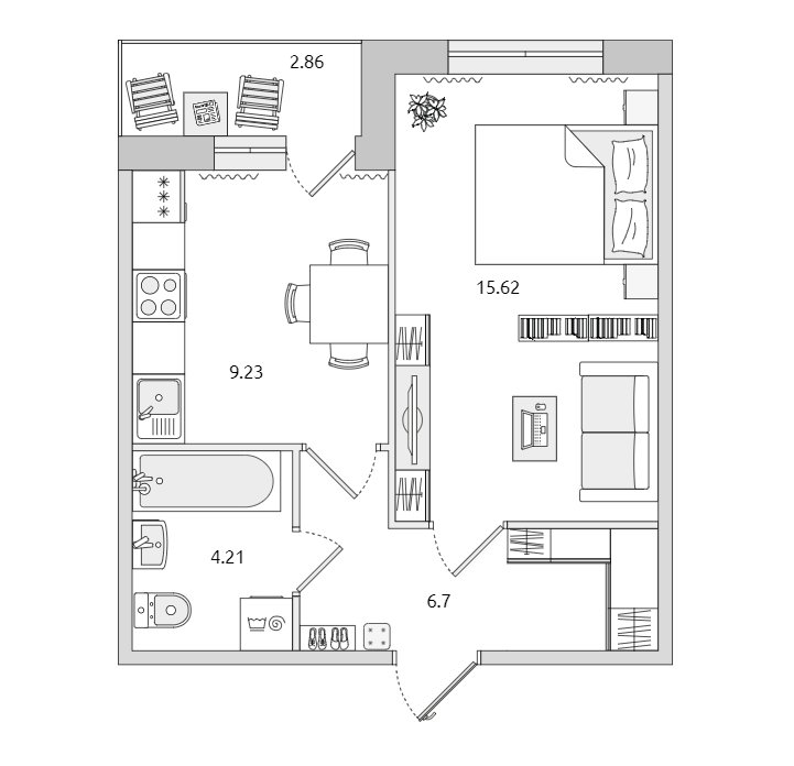 Продажа 1-комнатной квартиры, Парголово, Михайловская дор.,  д 14