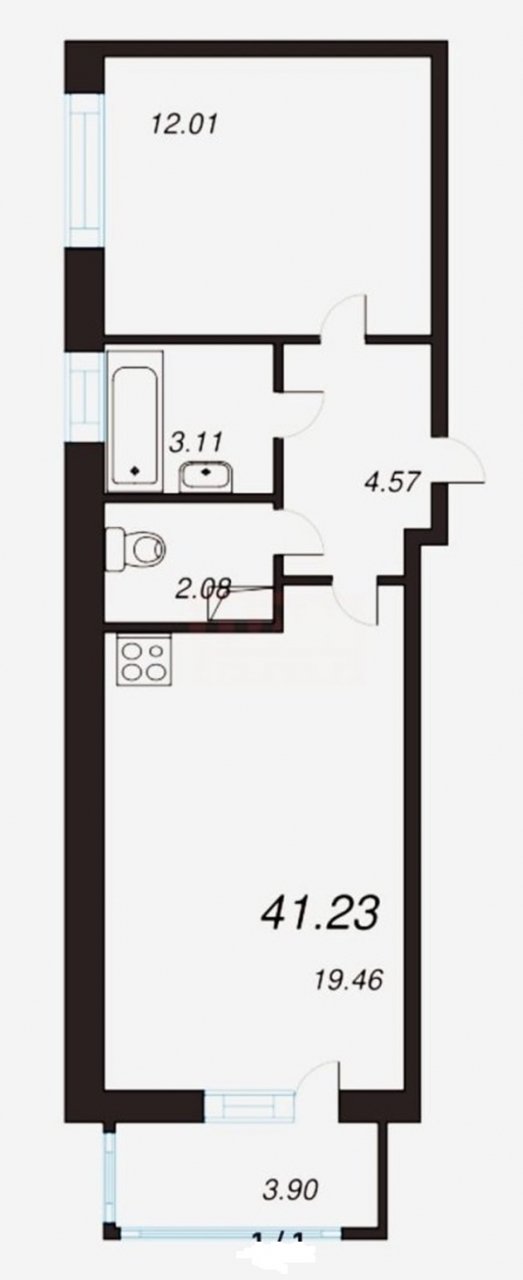 Продажа 1-комнатной квартиры, Санкт-Петербург, Манчестерская ул.,  д 3