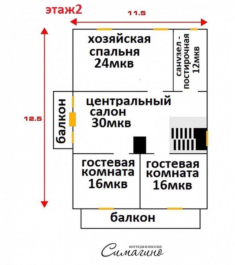 Продажа дома, 198м <sup>2</sup>, 12 сот., Симагино, Тихая ул.,  д 5