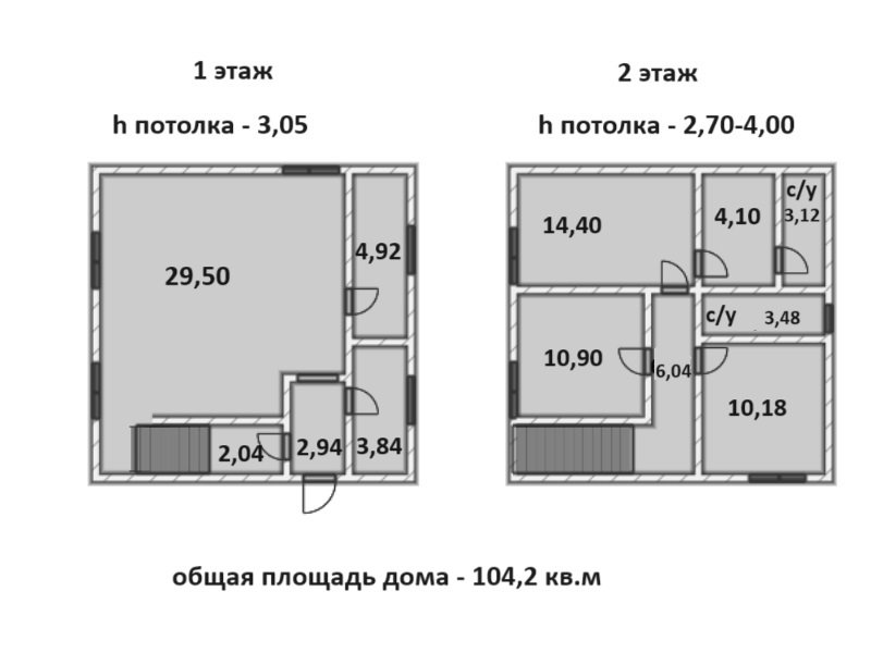 Продажа дома, 104м <sup>2</sup>, 3 сот., Пушкин, Гусарская ул.