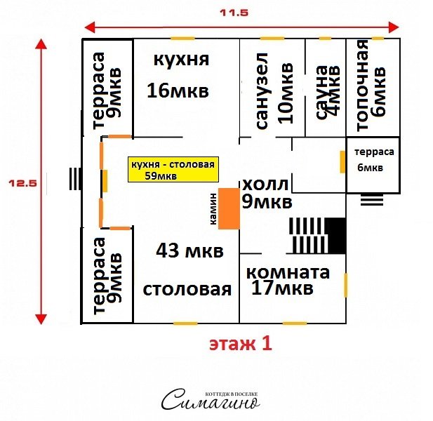 Продажа дома, 198м <sup>2</sup>, 12 сот., Симагино, Тихая ул.,  д 5