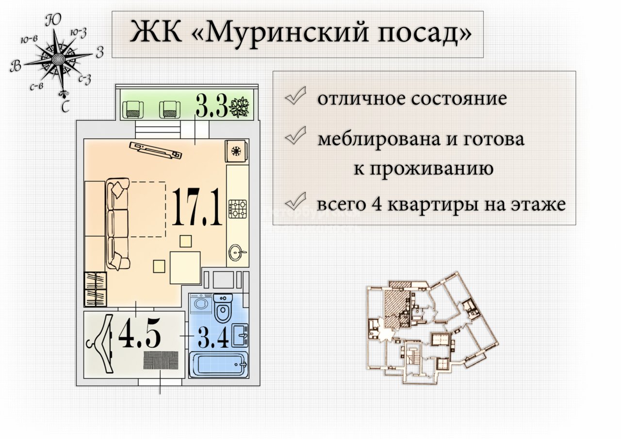 Купить 1 Комнатную Квартиру Всеволожский Район